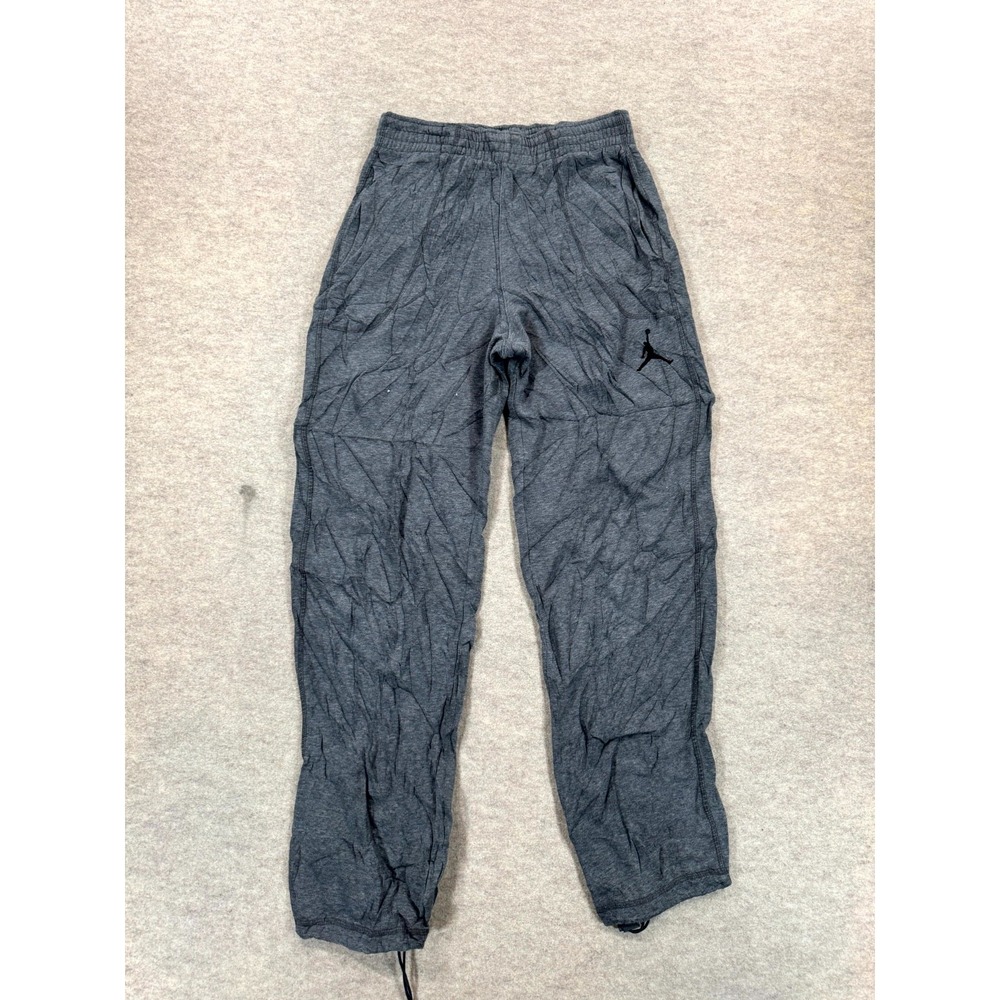 Jordan Jogger Sweatpants Mens Small Gray Fleece Lined Jumpman Logo Elastic Waist